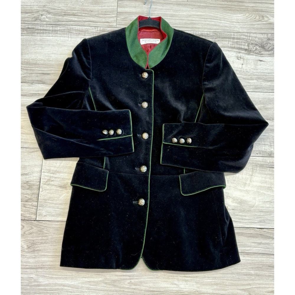 Vintage Susanne Von Dornberg Country Classics Jacket Xs Equestrian Velour Goth
